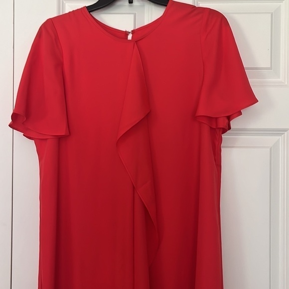 Women’s BCBGMaxAzria Flowy Dress- Bright Poppy-Size Medium-Midi- High Low - Picture 2 of 5